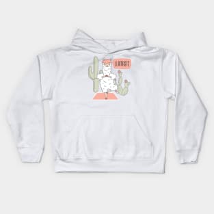 Llamaste Yoga Llama Kids Hoodie